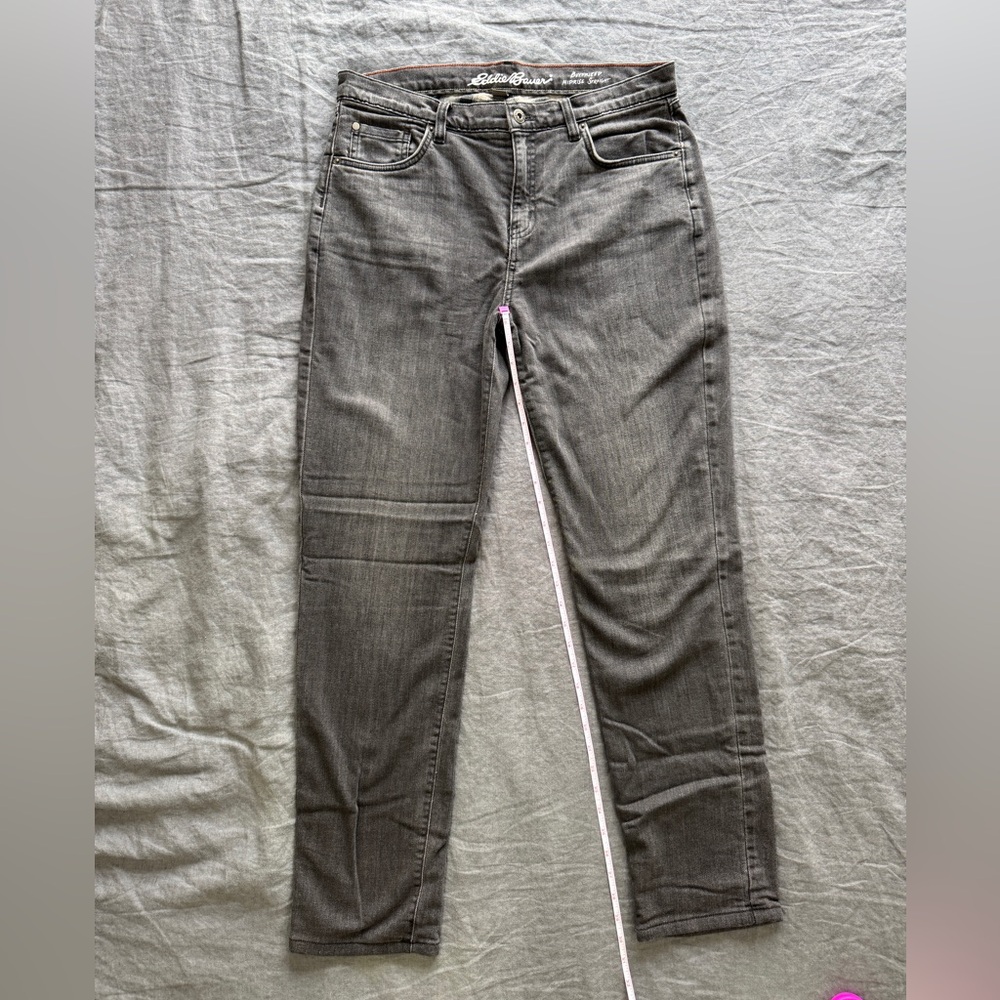 Eddie Bauer Women's Boyfriend Midrise Straight Leg Flannel Lined Pants Size 10